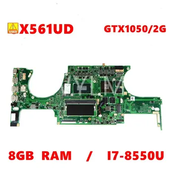 Usado UX561UD 8GB de RAM i7-8550U GTX1050/2G notebook placa-mãe Para ASUS UX561U Q535UD Q535U UX561UD Q535UD Laptop placa Mãe 100%  2