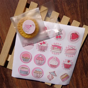 160Pcs Bolo Caixa de DIY de Vedação Adesivos Artesanais Biscoito Saco de Etiquetas para o Casamento, Festa de Aniversário de Cozimento da Embalagem Decorativa Tags  5