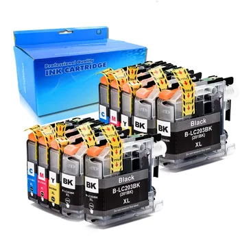 10 emb Cartuchos de Tinta Compatíveis para LC203XL para uso com o MFC-J460DW MFC-J480DW MFC-J485DW MFC-J680DW MFC-J880DW  5