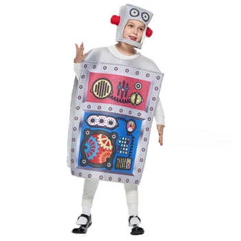 Robô de Cosplay Fantasia para Crianças de Desempenho Traje de Halloween Terno  4