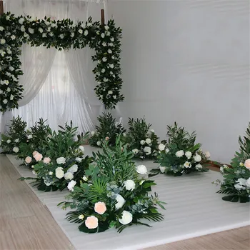Personalizar o Novo high-end Mori fresco pequeno de casamento floral adereços estrada levar decoração de flor de flor de bola fase corredor enfeite floral  5