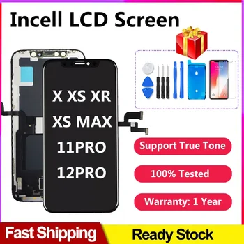 Testado LCD Pantalla Para iPhone X LCD XR 11 12 Tela de INCELL Tela LCD Touch screen Digitalizador Assembly Para o iPhone X XS Max OLED  5