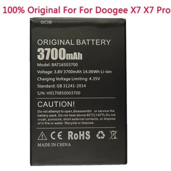 2021 anos 100% Original Novo Doogee X7 Pro Bateria 3700mAh Li-íon do Polímero 3.8 V Baterias Para Doogee X7 /X7 Pro BAT16503700  5