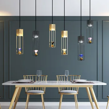 Nordic restaurante de três cabeças bar, mesa de jantar lâmpada personalidade criativa quarto lâmpada moderna minimalista lâmpada  9