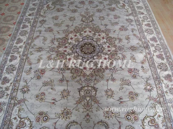Frete grátis 6' X9 160 Linha de Lã e de seda Oriental tapete persa tapete feito à mão  10