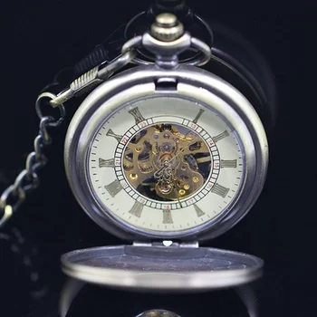Royal Algarismos Romanos em Ouro Quartzo Relógio de Bolso Oco Caso Steampunk Colar Pingente Dons para os Homens, as Mulheres de melhor Marca de Luxo reloj  10