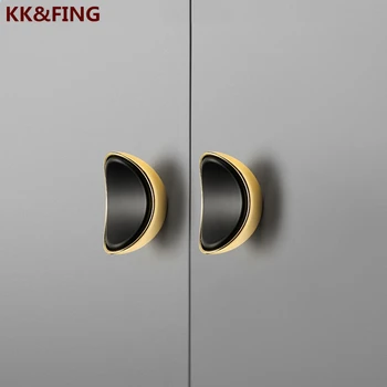 KK&FING Europeu de Ouro Gaveta Botões Criativo barra de Ouro de Gabinete Alças Único Furo da Porta da Mobília Puxa Pegas de Cozinha  10