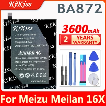 Para Mei zu 3600mAh BA872 Bateria Para o Meizu Meilan 16X M1872 M872H M872Q Telefone mais Recente Produção de Alta Qualidade da Bateria  4