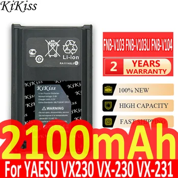 KiKiss FNB-V103 FNB-V103LI FNB-V104 2100mAh Bateria de Substituição para o YAESU VX230 VX-VX 230-231 VX228 VX-228 VX231 de Rádio de Duas Vias  5