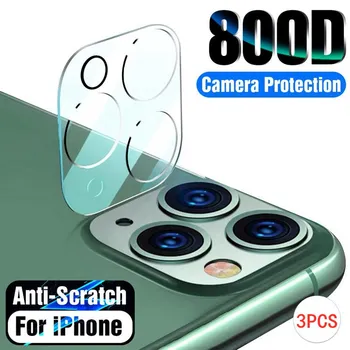 3PCS Câmera Lente de Vidro Temperado Para iPhone 11 12 Pro XS Max X XR Protetor de Tela do Filme Para o iPhone 11 7 8 6 6 Plus, Câmera de Vidro  5
