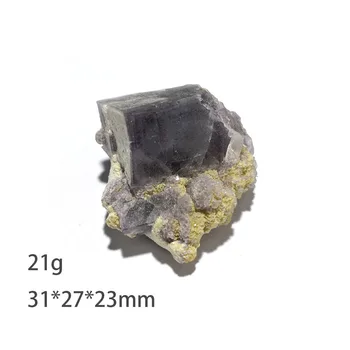 21 g C2-2 Natural Roxo Fluorite Mineral Cristal Amostra De Yaogangxian PROVÍNCIA de Hunan CHINA  5