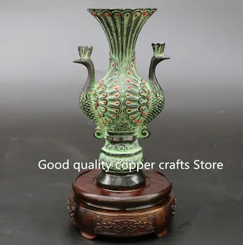 Coleção archaize o Bronze artigos pavão vaso de sala de estar decoração  5