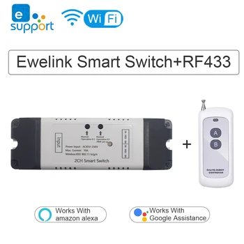 Ewelink wi-Fi RF Módulo Switch de 2 Vias de Controle 7-32v 85-250V Controle Remoto sem Fio do Relé 2/4 CH Alexa Googole Casa de Controlo de Voz  5