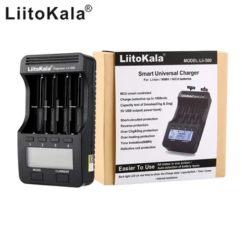 LiitoKala Lii-PD4 Lii-S6 Lii500s Lii-500 Bateria Carregador Para 18650 Bateria 26650 21700 18350 3,7 V/3.2 V/1,2 V/ Lítio Bateria NiMH  5