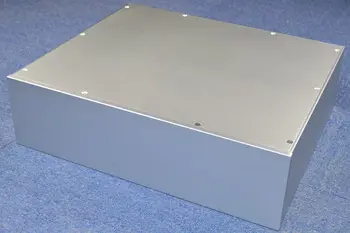 WA139 de Prata Cheia de alumínio amplificador chassi / Pré-chassi / tubo / DAC / AMP Gabinete / caixa / caixa de DIY (430*120*358mm)  5