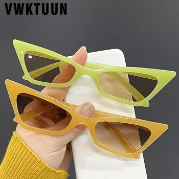 VWKTUUN Vintage, Óculos de sol das Mulheres de Olhos de Gato Tons Pequeno Quadro Retro UV400 óculos de Sol Para Mulheres de Óculos  5