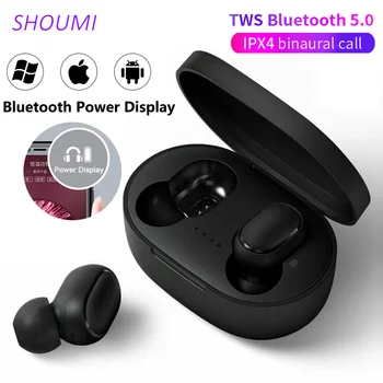 TWS Auricular Bluetooth Fones de ouvido Fones de ouvido sem Fio Para Xiaomi Redmi de Cancelamento de Ruído Fones de ouvido Com Microfone A6S A6Lite com Caixa de Carga  5