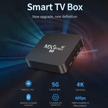 Smart TV Box HD-compatível 4K Portátil US/eu/UK Plug TV Set-Top Box para Android  5
