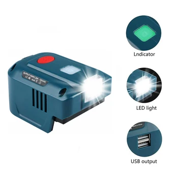 Adaptador Para Makita Li-Ion 150W Fonte de Alimentação do Inversor USB Carregador de Bateria de 18V Parte com 200lm encaixe do DIODO emissor de Luz(bateria não incluída)  0