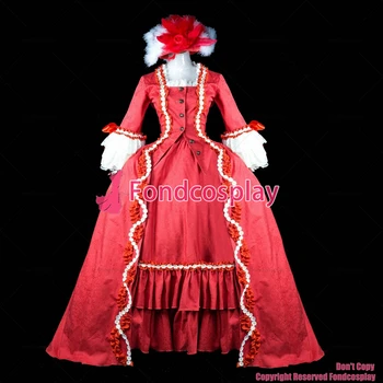 fondcosplay Vitoriana, ROCOCÓ Vestido de Bola Roupa Gótico, Punk de algodão vermelho vestido de cosplay Traje de CD/TV[G2410]  2