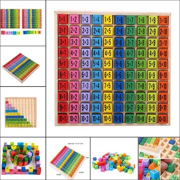 Crianças, Crianças De Madeira Montessori Brinquedos Educativos 99 Tabela De Multiplicação Matemática Aritmética De Ensino Aids  5