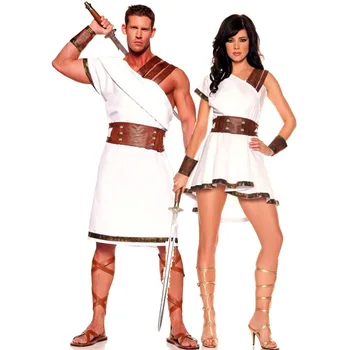 Antigo Deus Grego Da Deusa Toga Dia Das Bruxas Mulheres Homem Mitologia Roma Guerreiro Espartano Cosplay Fantasia  4