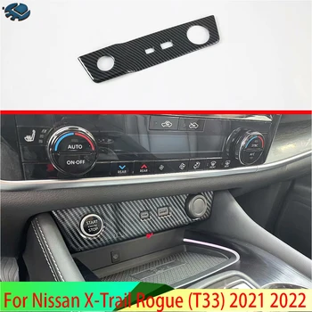 Para Nissan X-Trail Desonestos (T33) 2021 2022 Acessórios do Carro de Fibra de Carbono Estilo de isqueiro do painel de decoração  10