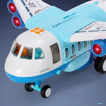Grande Spray de Inércia Avião de Brinquedo para as Crianças Aeronaves de Transporte, Armazenamento Liga de Modelo de Veículo, com a Música de Luz Crianças Avião de Presente  5