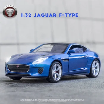 1:32 Jaguar F-type Fundido de Liga de Modelo de Carro de Brinquedo de Som Luz 3 Portas Opend Carros Esportivos Veículo de Brinquedos Para Crianças Presentes Coleção  5