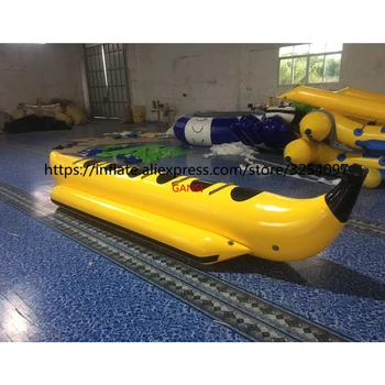 6 pessoas inflável peixes voadores tubo de água comercial infláveis personalizados mar barco de banana para o parque aquático  5