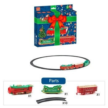 Crianças de Trem Conjunto Brinquedo Temático de Natal Alimentado por Bateria de Trem de Brinquedo com Luz Perfeito o Ano inteiro de Presente para Meninos Meninas rapazes raparigas  5