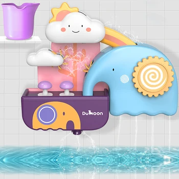 ABS Crianças Banheira de Bebê de Brinquedo de Banho Interativo Banheira Bonito Pássaro Elefante Presente Piscina Menino Menina ventosa Spray de Água Ferramenta  4