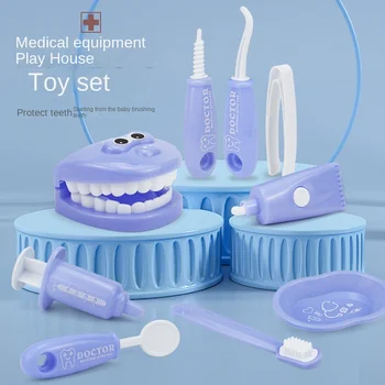 Crianças Oral Médico dentista Enfermeiro Médico de Brinquedo Simulação Dentista Conjunto da Casa do Jogo  4