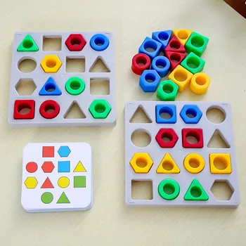 Forma geométrica Rápido Quebra-cabeça Para Crianças Jogo de Tabuleiro em 3D Mão Agarrando Conselho Crianças Cedo Brinquedos Educativos Para Crianças de Presente  2