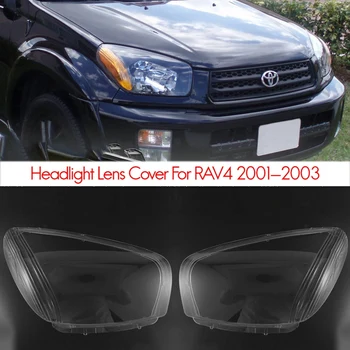 para Toyota Rav4 2001 2002 2003 do Lado do Farol do Carro Cobrir a cabeça da lâmpada da luz Transparente Abajur Shell Lente de Vidro  5