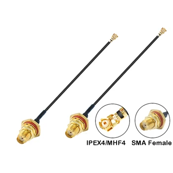 Impermeável SMA fêmea para IPEX4 cabo adaptador MHF4 extensão de 3G para 4G M. 2 módulo router de wifi da placa de rede sem fio RF1.13 jumper  5