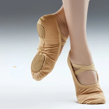 Sapatos de balé para as Meninas Dançando Chinelos de Dança Sapato Trecho de Malha de Mulheres Elástica de Dança Sapatos Respirável Sapatilhas  3