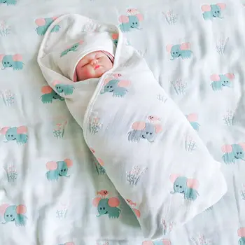 6 camadas de Recém-nascidos do Cobertor Recém-nascido de Verão Fina Gaze de Algodão do Bebê Cobertor Sala de parto do Cobertor Foi Apenas Nascidos  5