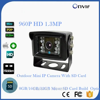 Exterior do Veículo Ônibus Câmera de Vigilância de Vídeo HD 960P IR de Carro Rede da Câmera de 1.3 Megapixel, Mini IR Câmera IP Com Slot de Cartão SD  10