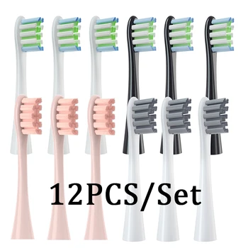 12PCS Cabeças de Escova de Substituição para Oclean X/ X PRO/ Z1/ F1/ Uma/ Ar 2 /SE Sonic Escova de dentes Elétrica DuPont de Cerdas Macias Bicos  10