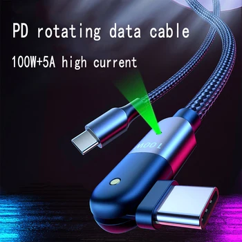 100W 5A 2m USB Tipo C cabo de dados Micro USB PD carregamento rápido carregador de telefone celular para o iPhone, Samsung, Huawei Xiaomi cabo de carregamento  10