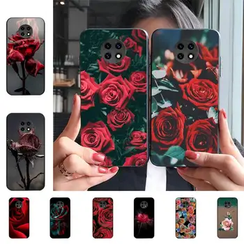 Vermelho brilhante, Rosa Flores Telefone Case para Samsung A51 A30s A52 A71 A12 para o Huawei Honor 10i para OPPO vivo Y11 tampa  10