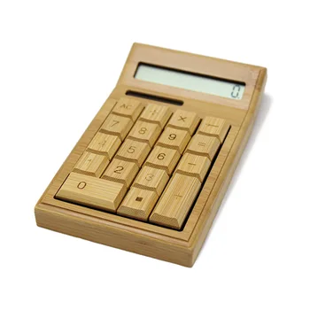 Multifuncional bambu 12 dígitos calculadora small business suprimentos small business suprimentos bonito calculadora científica  5