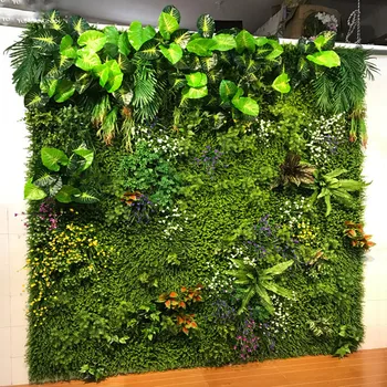 40x60cm 3D Verde de Plantas Artificiais de Parede Para o Exterior Gramados de Casamento Festa de Jardim Natal persa Deixa Decora pano de Fundo de Parede  10