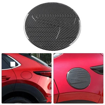 para Mazda CX-30 CX30 2020 ABS com Fibra de Carbono de Combustível Tampão do depósito para a Guarnição Tampa do depósito de Gás Protetor Adesivo de Carro Estilo  5