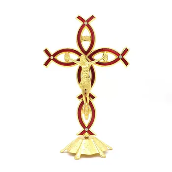 Metal Esmalte De Ouro De Jesus Cruz Cristã, Fornecimento De Artigos Religiosa Da Igreja Jóias  10