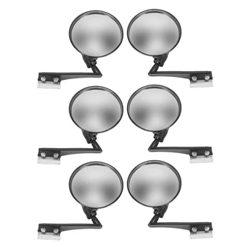 3 Conjunto De 6 De Carro De Ponto Cego Espelhos Do Carro Do Lado Do Espelho Convexo Grande Angular Rodada De Visão Traseira Do Carro Eléctrico  4
