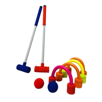 Croquet Duplo Conjunto de Croquete de Interior E Exterior para Crianças de Formação de Espuma Brinquedo Adequado Para o Gramado do Quintal Parque  0