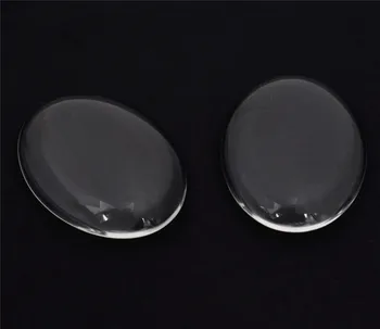 4pcs/monte 30x40mm Oval Plana Tranparent Claro Cabochão de Vidro de Cristal com Cúpula de Ampliação para Diy Jóias Pingente de Charme de Fazer  4
