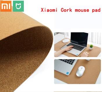 Xiaomi mouse pad Grande Cortiça Natural almofada posto de Jogos Mijia tapete de rato Anti-derrapante, impermeável secretária tapete Protetor de teclado para PC  2